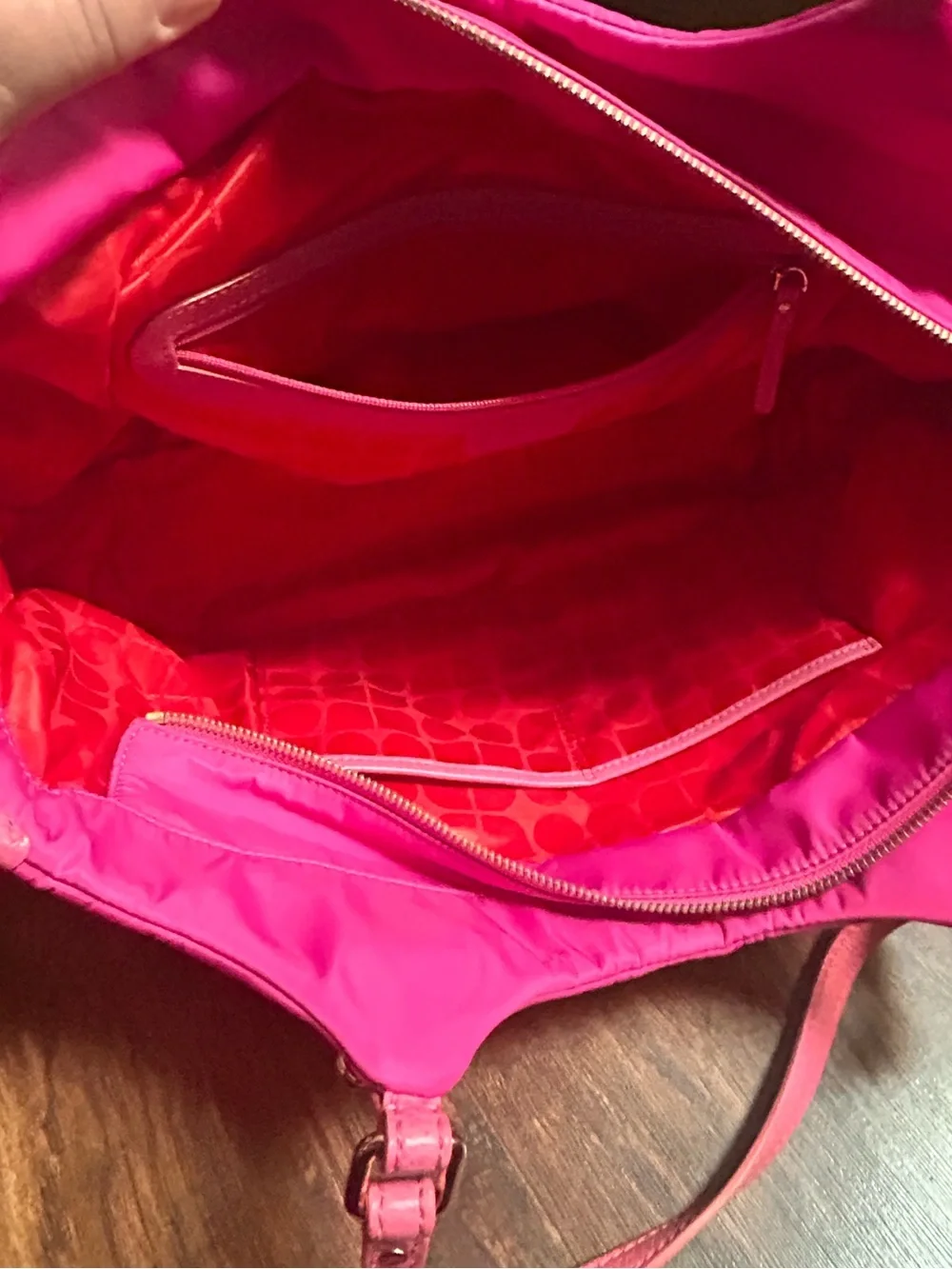 kate spade Hot Pink Nylon Top Handle Bag